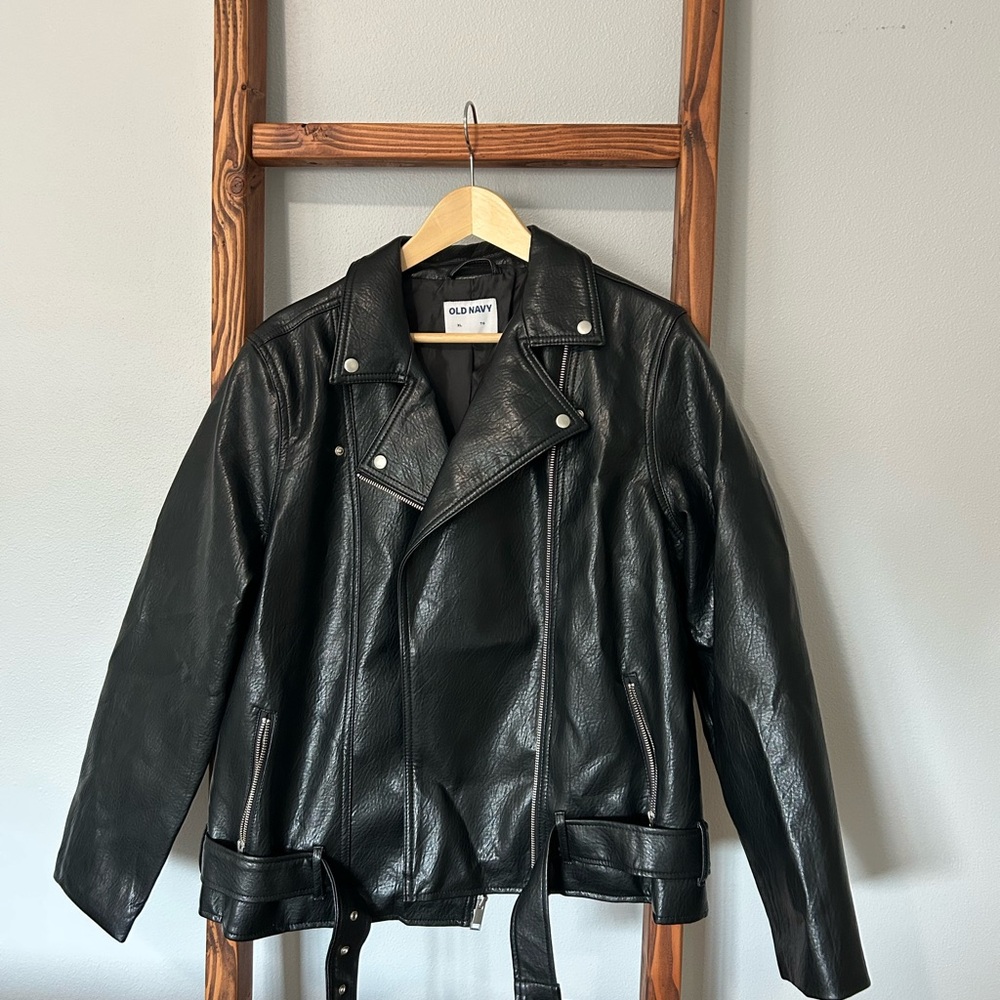 Old Navy Black Leather Jacket